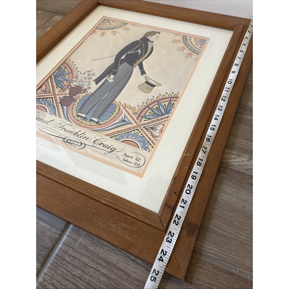 Vintage Lionel Franklin Craig Framed Print 24.5" x 21" - Picture 5 of 5